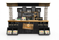 Présentoir de boissons et café, style américain, design moderne, idéal pour les centres commerciaux
