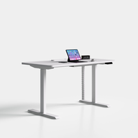 Escritorio de Computadora Ergonómico Moderno con Altura Ajustable Eléctricamente, Panel de Madera, para Oficina, Edificio, Hospital, Uso Comercial Directo