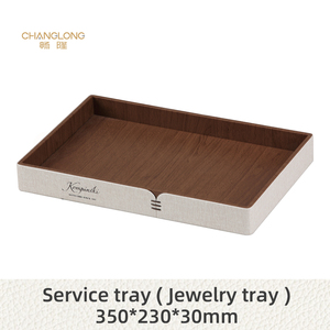 Bandeja de Luxo Personalizada em Couro para Hotel, para Quarto de Hóspedes 5 Estrelas, Ecológica, Feita à Mão com Logotipo Grátis - Product Image 2