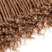 Soul Goddess Tresses au crochet bon marché avec extrémités bouclées Extension de cheveux synthétiques naturels teints G(odess) Loci vente en gros