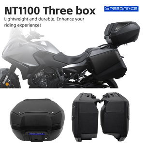 <span class=keywords><strong>Top</strong></span> <span class=keywords><strong>case</strong></span> et sacoches latérales complètes pour moto Honda NT1100, coffre arrière, bagages latéraux, kit de 3 valises, parfait pour les voyages - Product Image 3