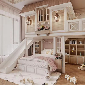 Lit cabane château de princesse moderne, durable et coloré avec rangement, design personnalisé pour garçons et filles - Product Image 5