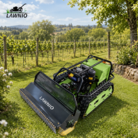Tondeuse à gazon de haute qualité LOGWAY à commande à distance avec chenilles en caoutchouc pour l'entretien des vergers et jardins familiaux