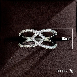 Anillo de Diamantes F1650 en Oro Blanco, Corte Brillante Redondo, Color G Natural, Anillo de Compromiso de Lujo para Mujer - Product Image 6