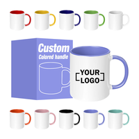 Mug en céramique personnalisé avec logo par sublimation, revêtement émaillé, tasse à café promotionnelle, cadeau d'ouverture d'entreprise, mug publicitaire de marque