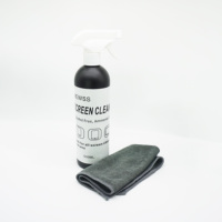 Solution de nettoyage d'écran naturelle et écologique personnalisée de 500 ml, kit de nettoyage d'écran LCD pour téléphone portable et ordinateur, emballage personnalisé
