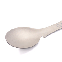 Titanium 5-en-1 Spork ultraléger portable, cuillère, fourchette, couteau, éplucheur, ouvre-bouteille pour le camping et la randonnée en plein air