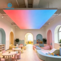 Boîte à lumière RVBW colorée, boîte à lumière à film souple, enseigne lumineuse, boîte à lumière de plafond, boîte à lumière en tissu extensible, boîte à lumière suspendue