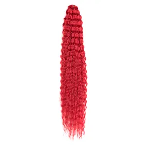 All'ingrosso Water Wave Crochet 30 pollici onda profonda Twist Hair dea sintetica trecce capelli ondulati Ombre estensione dei capelli biondi