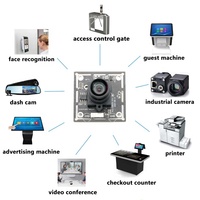 Ücretsiz Sürücü IMX317 Yüksek Çözünürlüklü 8MP Web Kamerası Manuel Odaklama 4K USB Kamera Modülü Endüstriyel Makine Gece Görüşü için