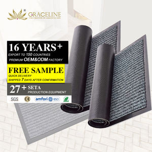 Graceline-alfombrilla para puerta de interior y exterior, accesorio de agarre a rayas, duradero, con respaldo de PVC, personalizado, buen precio - Product Image 1