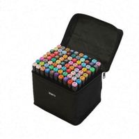Juego de 80 Marcadores de Dibujo Borrables No Tóxicos, Marcadores de Arte con Doble Punta a Base de Alcohol para Artistas, Adultos y Niños