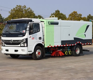 รถบรรทุกทำความสะอาดและกวาดพื้นขนาดกลางพลังงานไฟฟ้าล้วนรุ่นใหม่ของตงเฟิง พร้อมแบตเตอรี่ลิเธียมไอรอนฟอสเฟต และระยะทางวิ่ง 420 กม. - Product Image 1