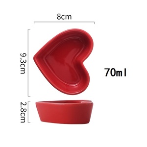Wholesale Bakeware <strong>Heart</strong> <strong>Shape</strong> Mini Bowl Stoneware <strong>Ceramic</strong> Sauce Salad <strong>Dish</strong> Multi Color <strong>Baking</strong> Pudding Dessert Ramekin - Product Image 6