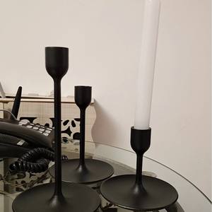 LANJO Ensemble de 3 bougeoirs de luxe en fer, faits à la main, durables et sans gouttelettes - Décoration d'intérieur pour anniversaire, Saint-Valentin et mariage - Product Image 5