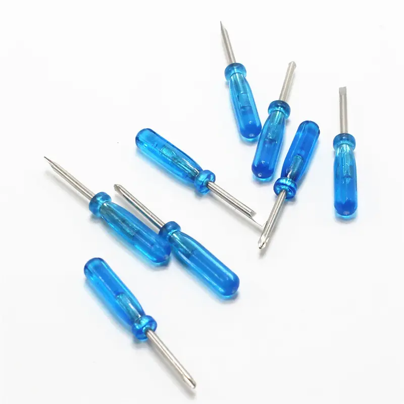 The Best Precision Small Slotted Screwdriver Mini Blue Transparent Plastic Screwdriver