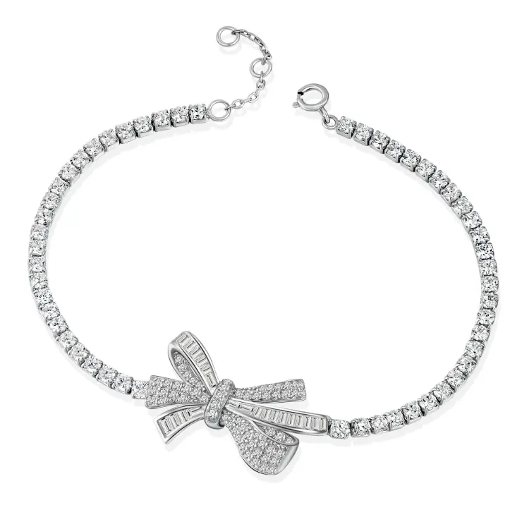 Penjualan laris aksesoris perhiasan tinggi karbon berlian wanita sederhana pita personalisasi gelang 16 + 3cm