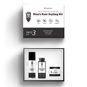 Kit de coiffure personnalisé Premium pour hommes Pommade volumatrice à l'argile en <span class=keywords><strong>poudre</strong></span> Spray au sel de mer pour modeler la texture des cheveux Ensemble de coiffure volumateur - Product Image 1