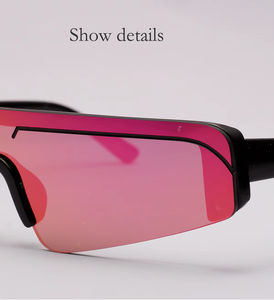 <span class=keywords><strong>2025</strong></span> Uv400パーソナリティシェードサングラス独自のロゴ半リムレス眼鏡男性ハーフリムサングラス - Product Image 3