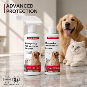 <span class=keywords><strong>Shampoing</strong></span> <span class=keywords><strong>Anti</strong></span>-<span class=keywords><strong>Puces</strong></span> Zourunan 200ml pour Chiens et Chats, Lavage et Toilettage, OEM, Marque Privée, Logo Personnalisé, Fournisseur en Gros, Vaporisateur à Gâchette - Product Image 2