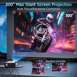 Proyector de TV Android con sistema Google 14,0 1550ANSI Lumens 1080P Soporte 4K TOF Enfoque automático y conectividad NFC - Product Image 4
