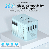 Adaptateur de voyage universel portable 30W, convertisseur de prise AC mondiale type C, best-seller pour MacBook, iPad, compatible Dyson