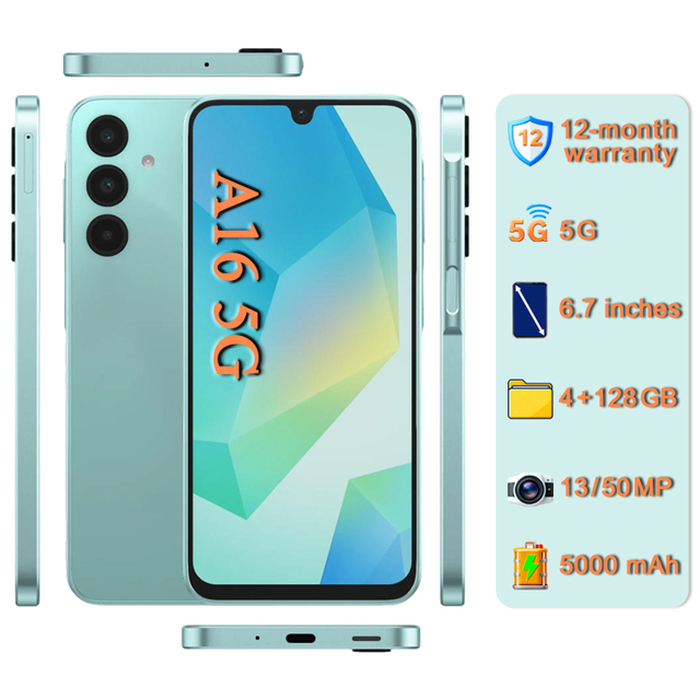 Wholesale 100% Original Mobile Phones A16 128GB [50MP Camera] Unlocked Global Version 5G Smartphone SM-A166 A+ Quality