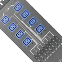 ETL Aprobación Durable PDU Socket 24 puertos 3 Fase C19 160A Smart Pdu para Overclocking de máquinas de alta potencia