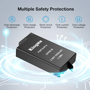 <span class=keywords><strong>Batterie</strong></span> de remplacement Li-ion KingMa 1850mAh pour caméra d'action <span class=keywords><strong>GoPro</strong></span> <span class=keywords><strong>Max</strong></span> 2, autonomie prolongée, certifiée CE RoHS - Product Image 5