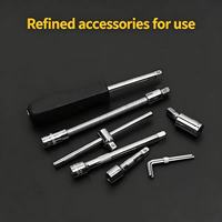 Ensemble de 53 outils avec clé à cliquet rapide 1/4, douilles et barre volante, pour réparation automobile et de machines, coffret à outils