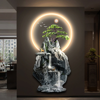 Peinture Murale de Luxe Lumineuse pour Chambre, Paysage Moderne 3D en Acrylique Cristal, Tableau Mural LED, Décoration d'Intérieur