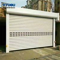 Puerta de garaje Industrial de aluminio, enrollado rápido de Metal duro de alta velocidad