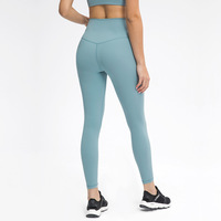 Leggings de Fitness taille haute pour femmes nouveau pantalon de Yoga serré brossé Double face sans motif solide T-Line DL064