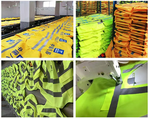 Hi VIS 100% Polyester vải dệt kim phản quang an toàn xây dựng làm việc Áo khoác cho nam giới biểu tượng tùy chỉnh quần áo phản quang - Product Image 6