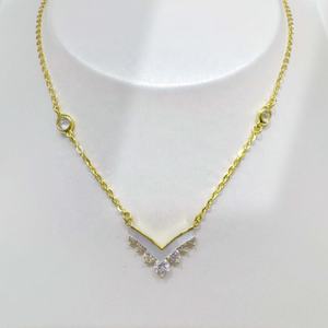 Precio al por mayor: Collar de plata de ley 925 con concha y oro de 14k/18k, joyería fina, regalo para mamá, delicado collar de mariposa con gemas. - Product Image 1