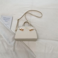 Sac carré mini haut de gamme avec boucle de verrouillage, sac à main rétro élégant pour femme, sac à main de ville pour femme