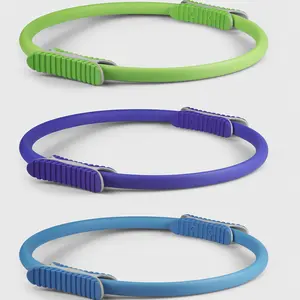 공장 공급 더블 핸들 링 고품질 운동 요가 사용자 정의 로고 인쇄 휴대용 스트레치 매직 서클 필라테스