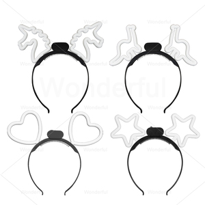Serre-tête <span class=keywords><strong>LED</strong></span> néon personnalisable en forme d'étoile pour enfants, jouet de fête avec effet lumineux multicolore - Product Image 6