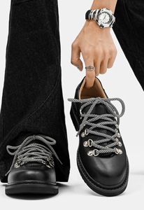 Chaussures de travail décontractées rétro à semelle épaisse sur mesure pour homme, lacets, bout rond, plateforme de 3 cm, chaussures de travail Derby pour homme - Product Image 4