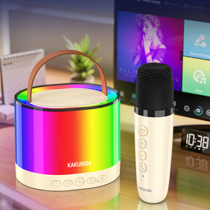 KAKUSIGA Portable <b>Bluetooth</b> Speaker With <b>Microphone</b> LED Lights 5W Audio Output For Karaoke Party Use - Product Image 5