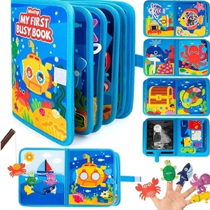 Livre d'activités en feutre sur le thème de la ferme pour enfants, jouet éducatif pour la reconnaissance des animaux et l'éveil précoce, livre silencieux - Product Image 3