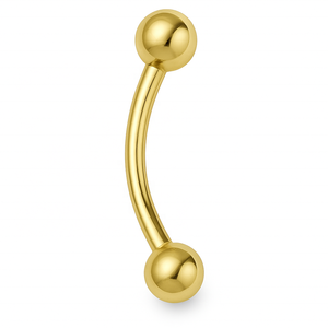 Joyería fina Piercing Bola Ceja Oro amarillo Joyería corporal Piercing Unisex Venta al por mayor Fabricante de oro - Product Image 1