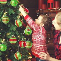 Lot de Boules de Noël Grinch de 6 cm en Gros, Boules de Noël Créatives Peintes à la Main, Ornements Suspendus pour Arbre de Noël pour Décoration de Fête