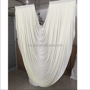 婚礼背景幕布 舞台拱门幕布 婚礼宴会装饰底布 舞台波浪幕布 - Product Image 2