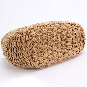 <span class=keywords><strong>Sac</strong></span> à main d'été en rotin pour femme, <span class=keywords><strong>sac</strong></span> de plage tressé fait main, <span class=keywords><strong>sac</strong></span> seau simple en <span class=keywords><strong>paille</strong></span> avec cordon de serrage pour les vacances - Product Image 4