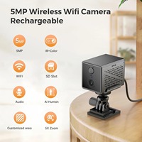 Caméra de sécurité 4G LTE avec carte SIM 4G, détection de mouvement IA, contrôle via l'application O-KAM, 180° °   Caméra intérieure 5MP à vision large avec batterie intégrée