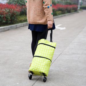 Sac de courses pliable écologique personnalisé, chariot <span class=keywords><strong>à</strong></span> roulettes portable léger, chariot <span class=keywords><strong>à</strong></span> main, sac de courses - Product Image 5