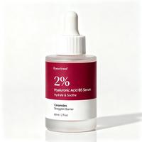 Sérum Visage Hydratant Intense et Clarifiant à l'Acide Hyaluronique 2% et Vitamine B5, Réparateur Apaisant et Éclaircissant pour la Peau, Marque Blanche