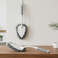 Plumeau portable en microfibre chenille anti-rayures, tête amovible et lavable, brosse à poussière réutilisable pour meubles et maison