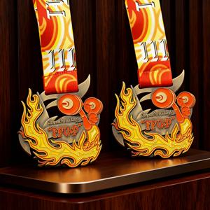 Medalla de Metal Personalizada de Alta Calidad para Fisicoculturismo y Fitness, Trofeo Sublimado para Campeones de Juegos - Product Image 5